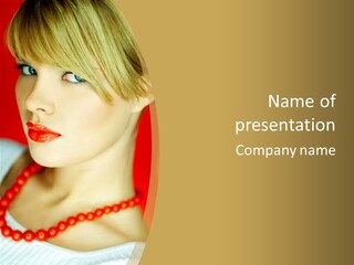 Beautiful Lips Cute PowerPoint Template