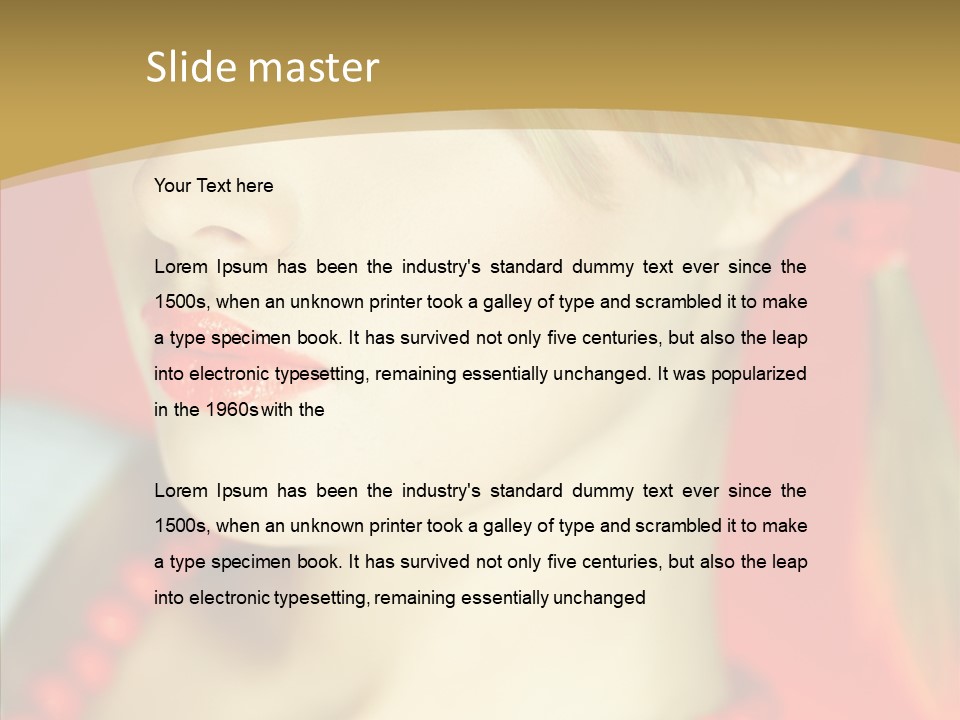 Beautiful Lips Cute PowerPoint Template