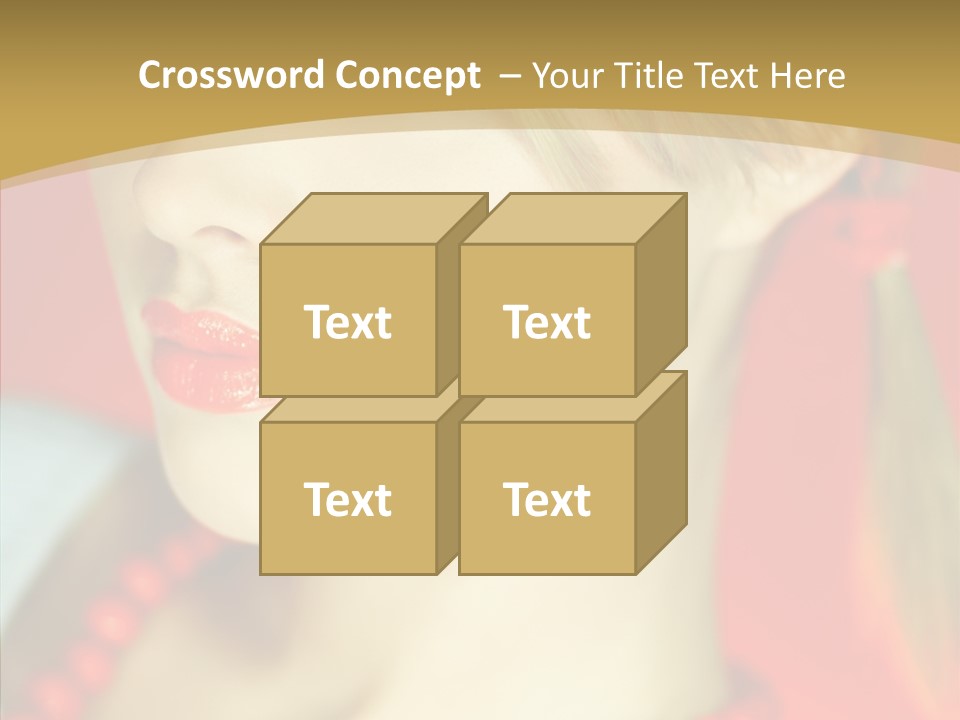 Beautiful Lips Cute PowerPoint Template