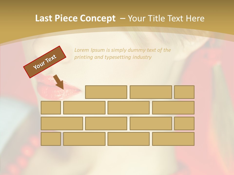 Beautiful Lips Cute PowerPoint Template