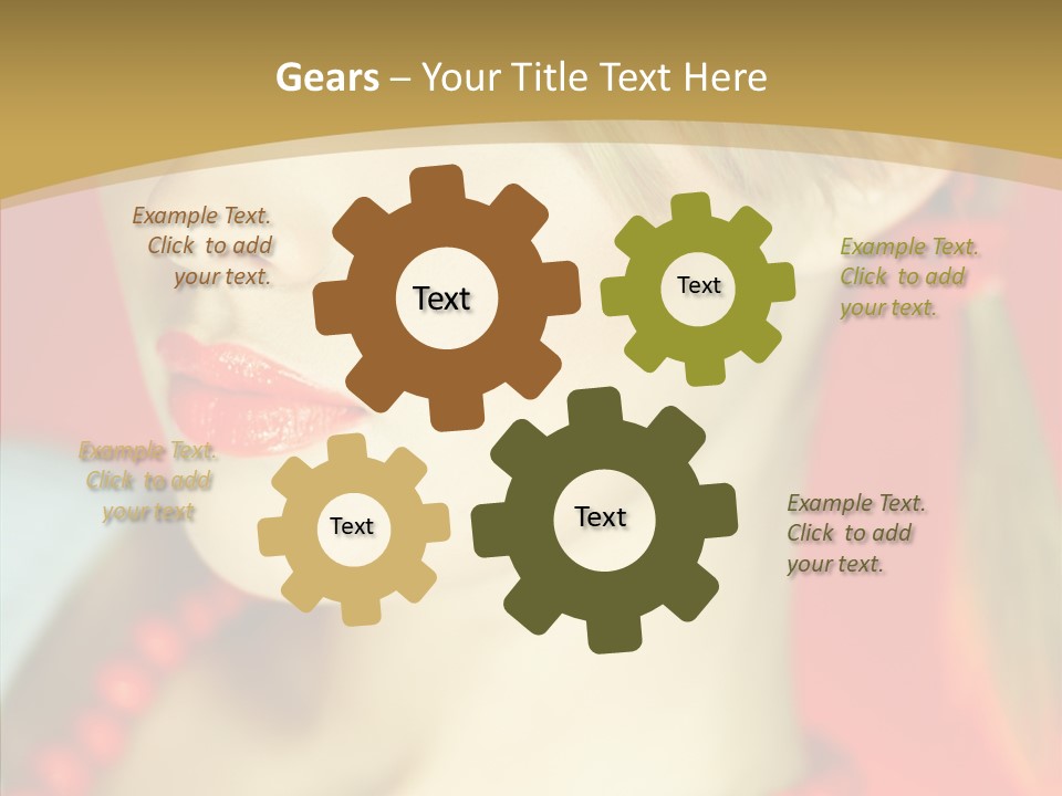 Beautiful Lips Cute PowerPoint Template