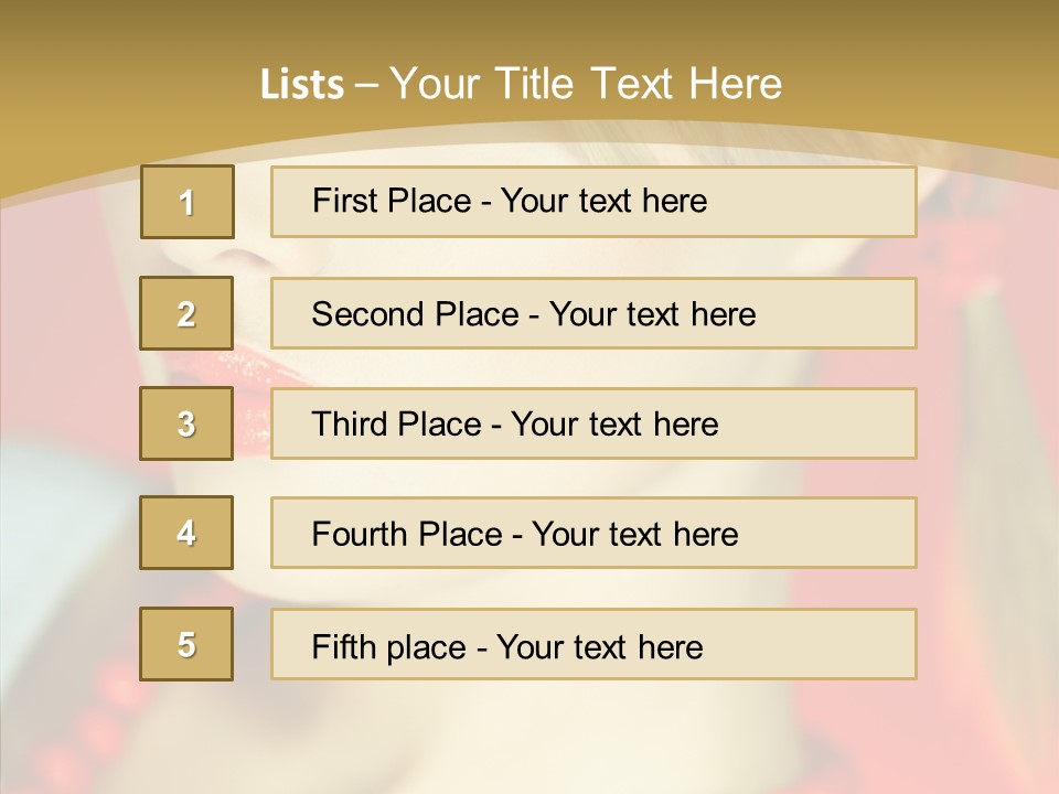 Beautiful Lips Cute PowerPoint Template