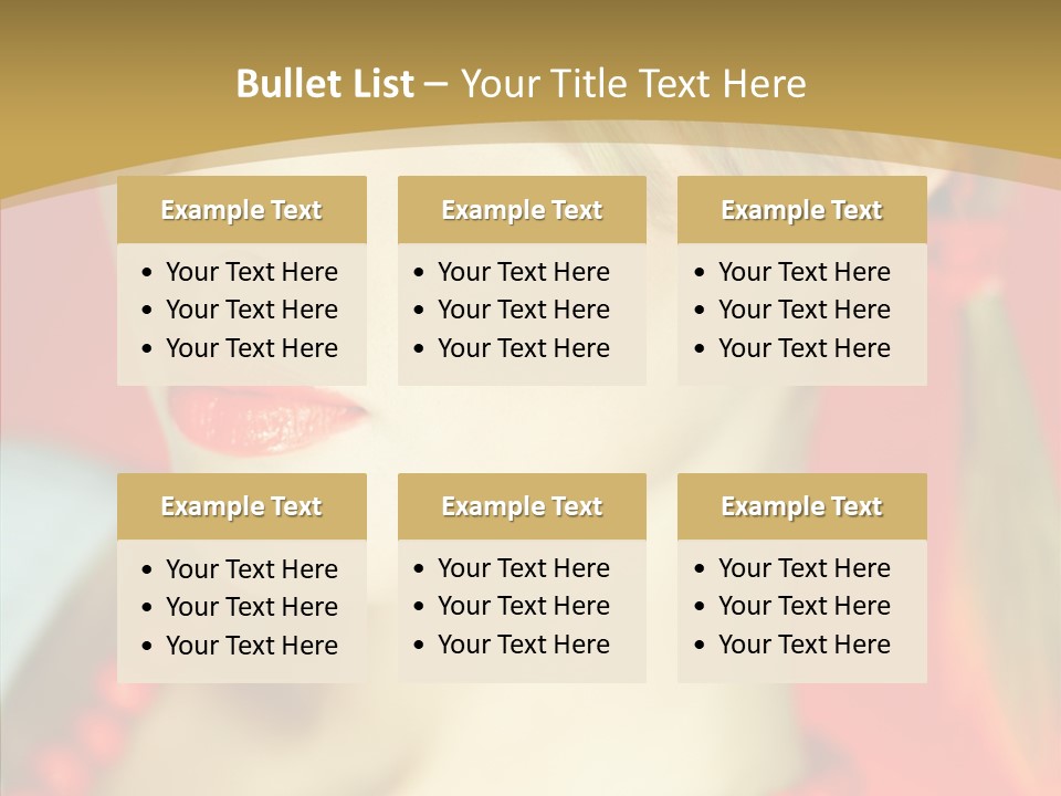 Beautiful Lips Cute PowerPoint Template