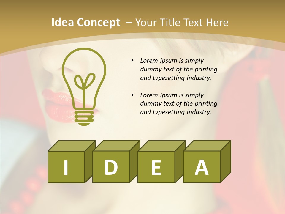 Beautiful Lips Cute PowerPoint Template