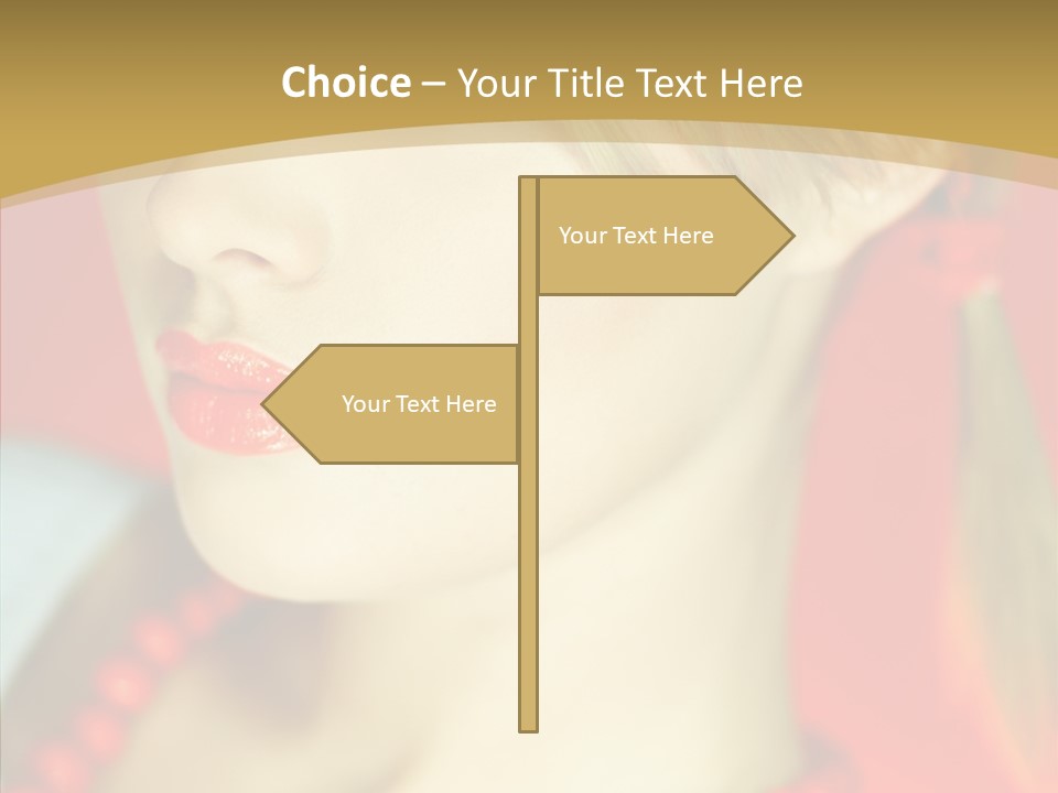 Beautiful Lips Cute PowerPoint Template