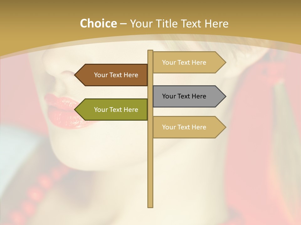 Beautiful Lips Cute PowerPoint Template