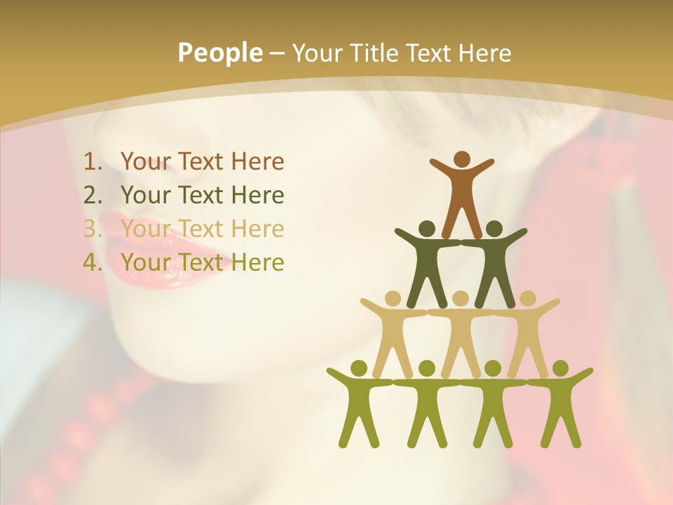 Beautiful Lips Cute PowerPoint Template