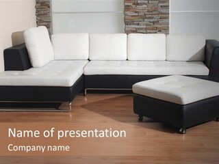 Furnishing Black Decoration PowerPoint Template