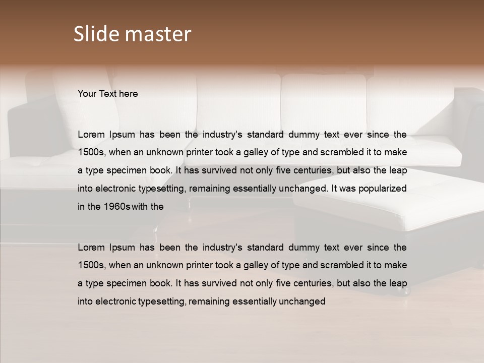 Furnishing Black Decoration PowerPoint Template