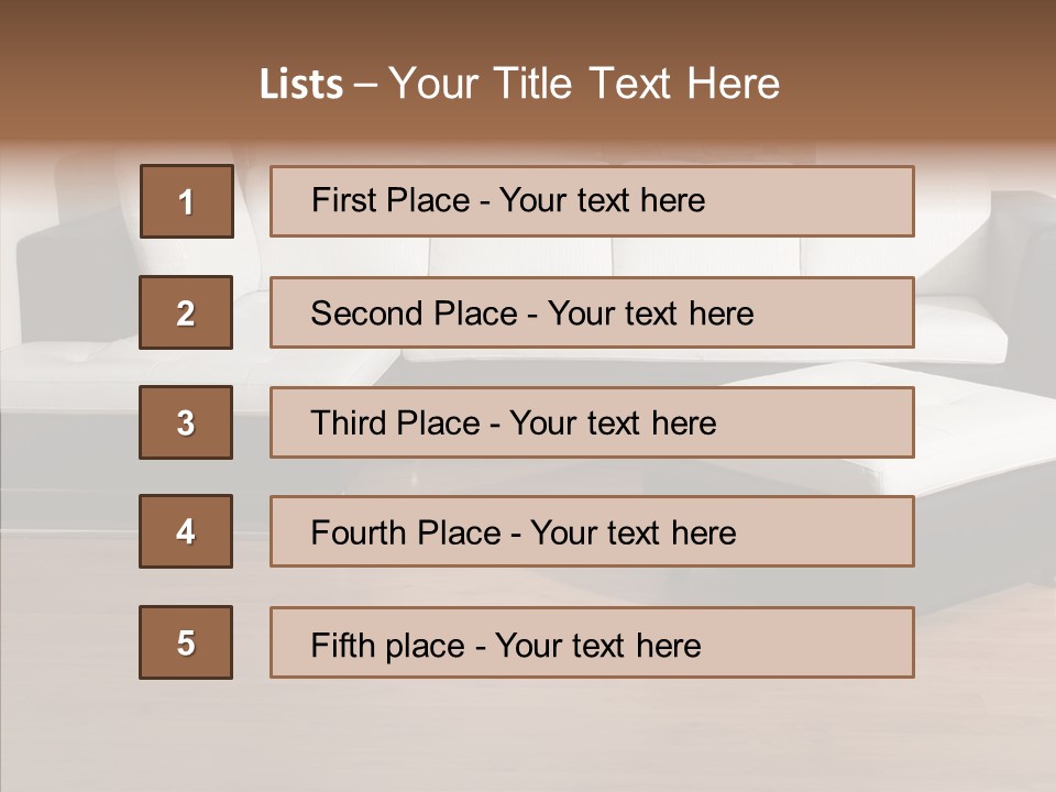 Furnishing Black Decoration PowerPoint Template