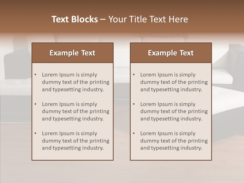 Furnishing Black Decoration PowerPoint Template