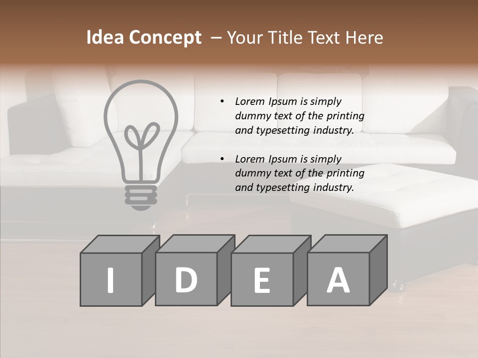 Furnishing Black Decoration PowerPoint Template