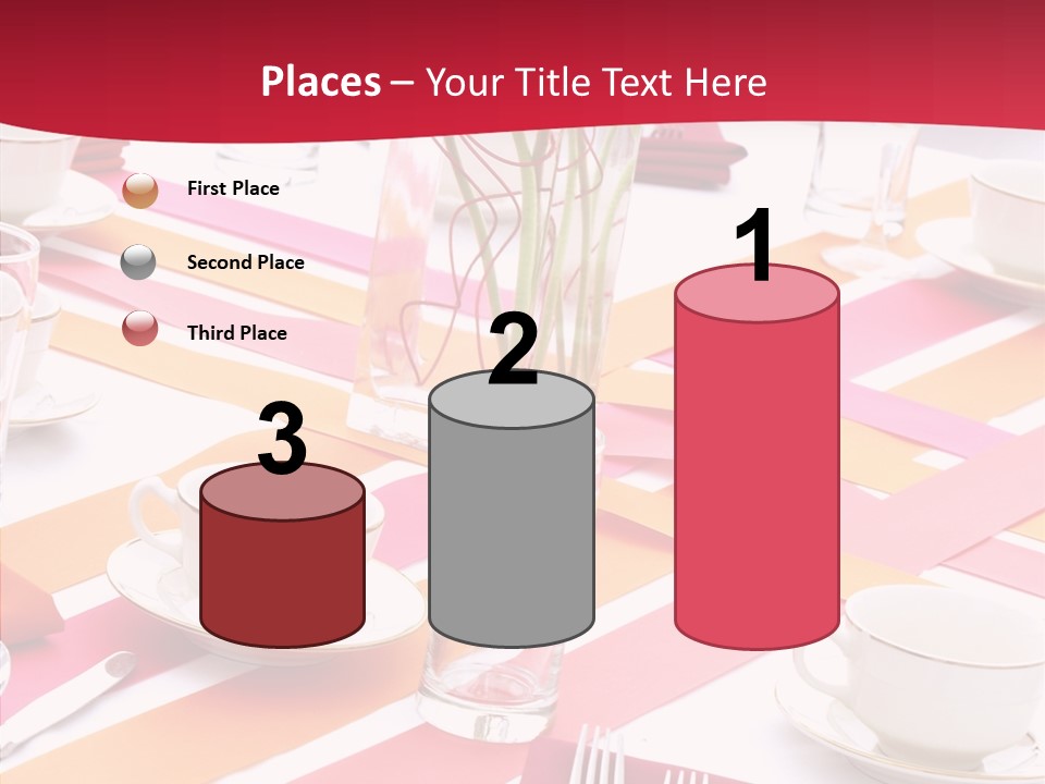 Pink Restaurant Table PowerPoint Template