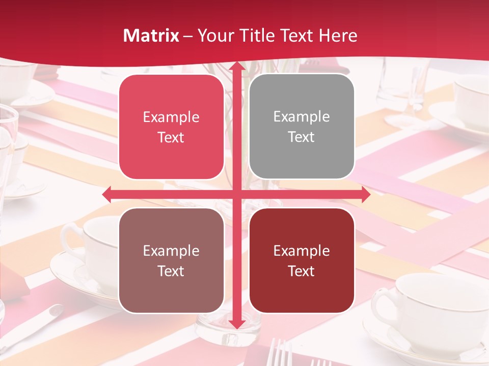Pink Restaurant Table PowerPoint Template
