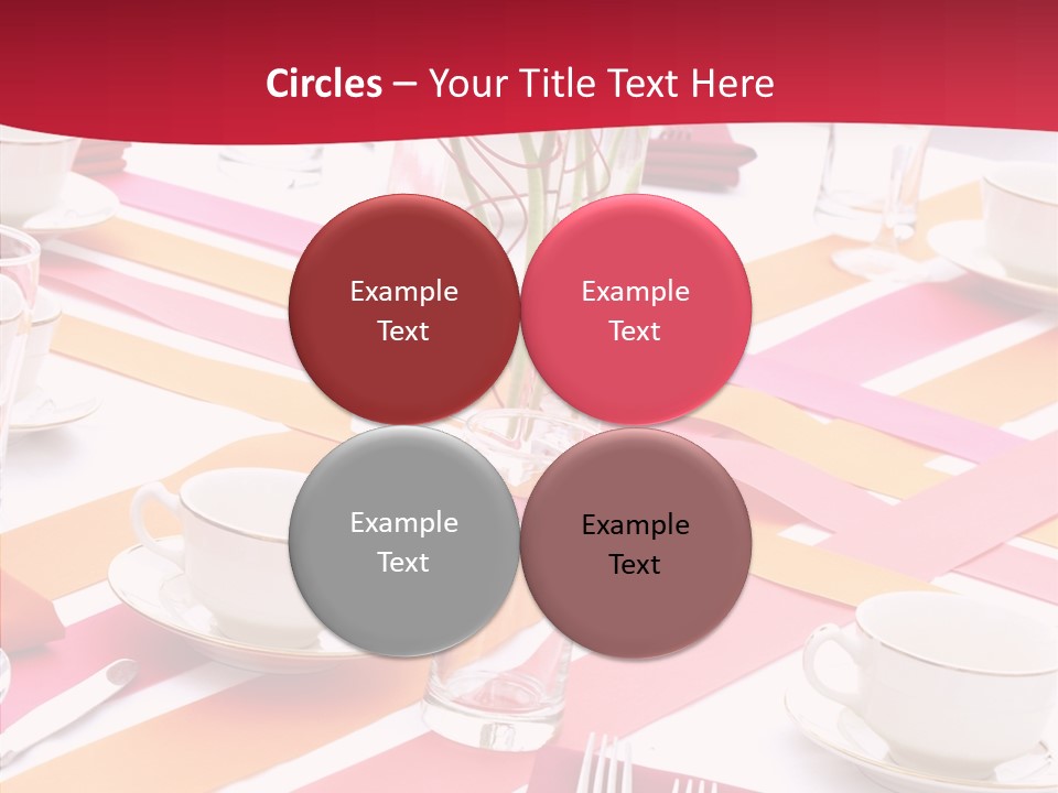 Pink Restaurant Table PowerPoint Template