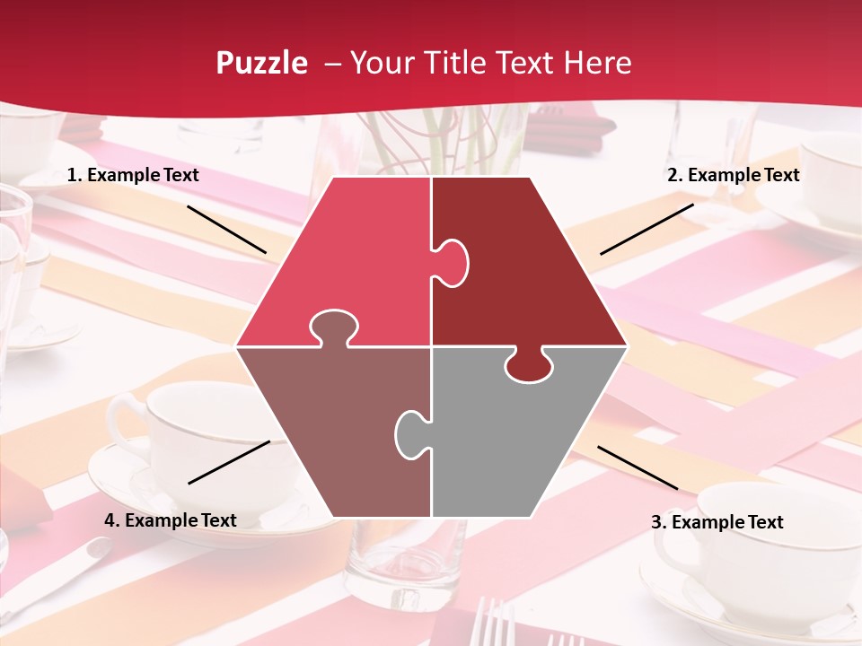 Pink Restaurant Table PowerPoint Template