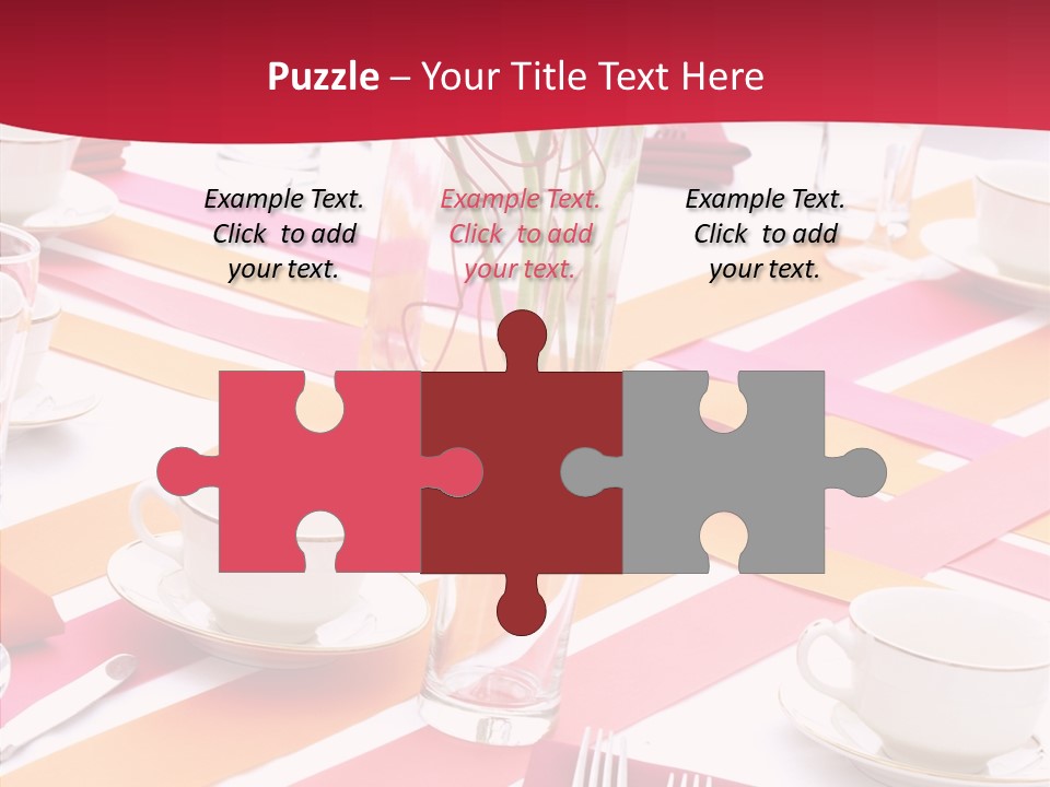 Pink Restaurant Table PowerPoint Template