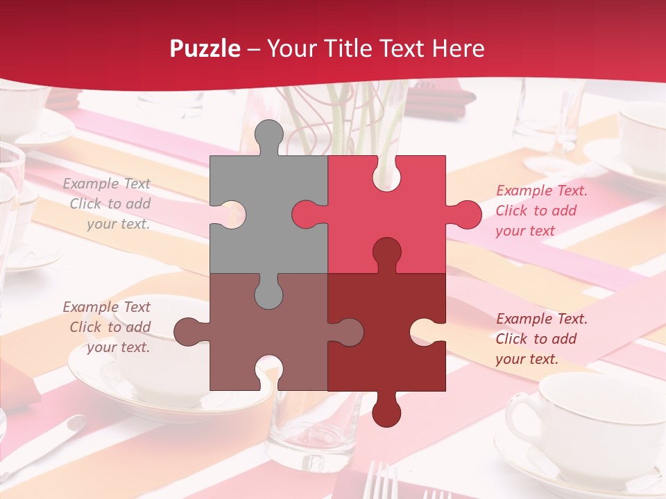 Pink Restaurant Table PowerPoint Template