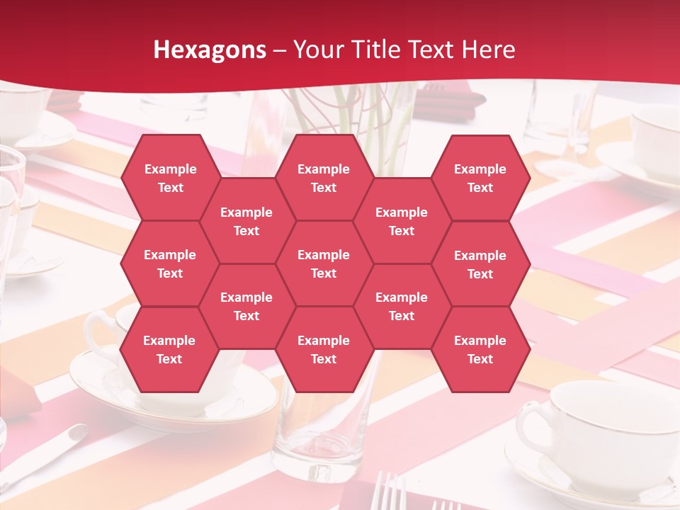 Pink Restaurant Table PowerPoint Template