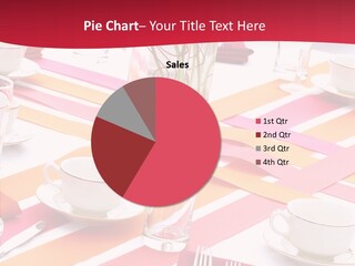 Pink Restaurant Table PowerPoint Template