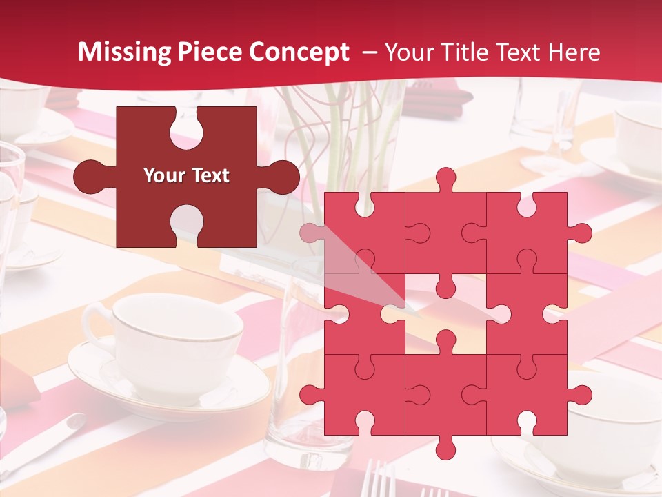 Pink Restaurant Table PowerPoint Template