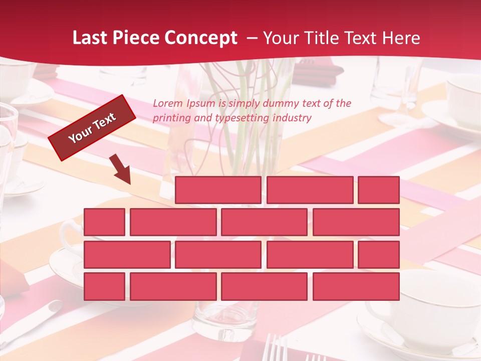 Pink Restaurant Table PowerPoint Template