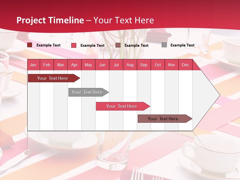 Pink Restaurant Table PowerPoint Template