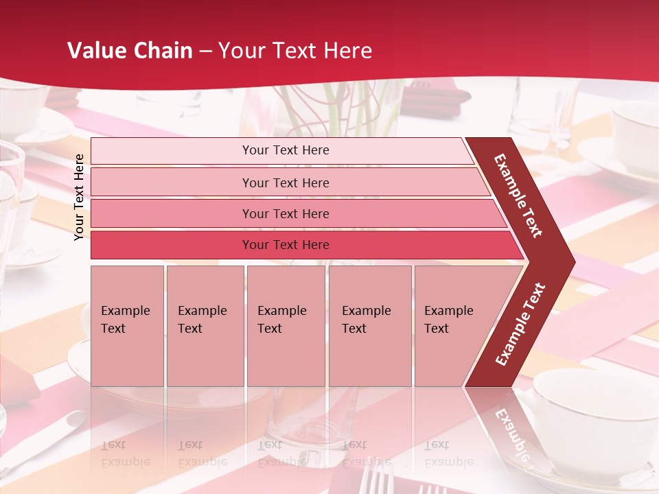 Pink Restaurant Table PowerPoint Template