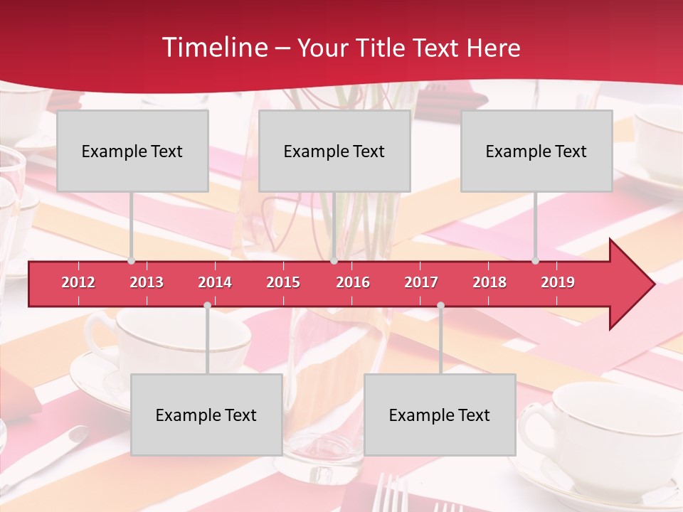 Pink Restaurant Table PowerPoint Template