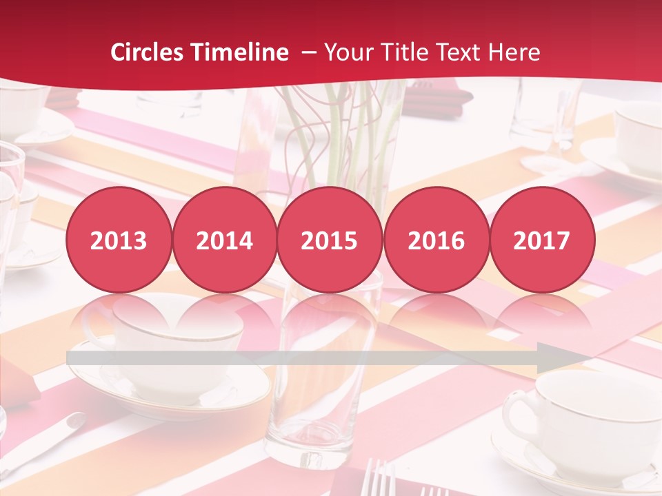 Pink Restaurant Table PowerPoint Template