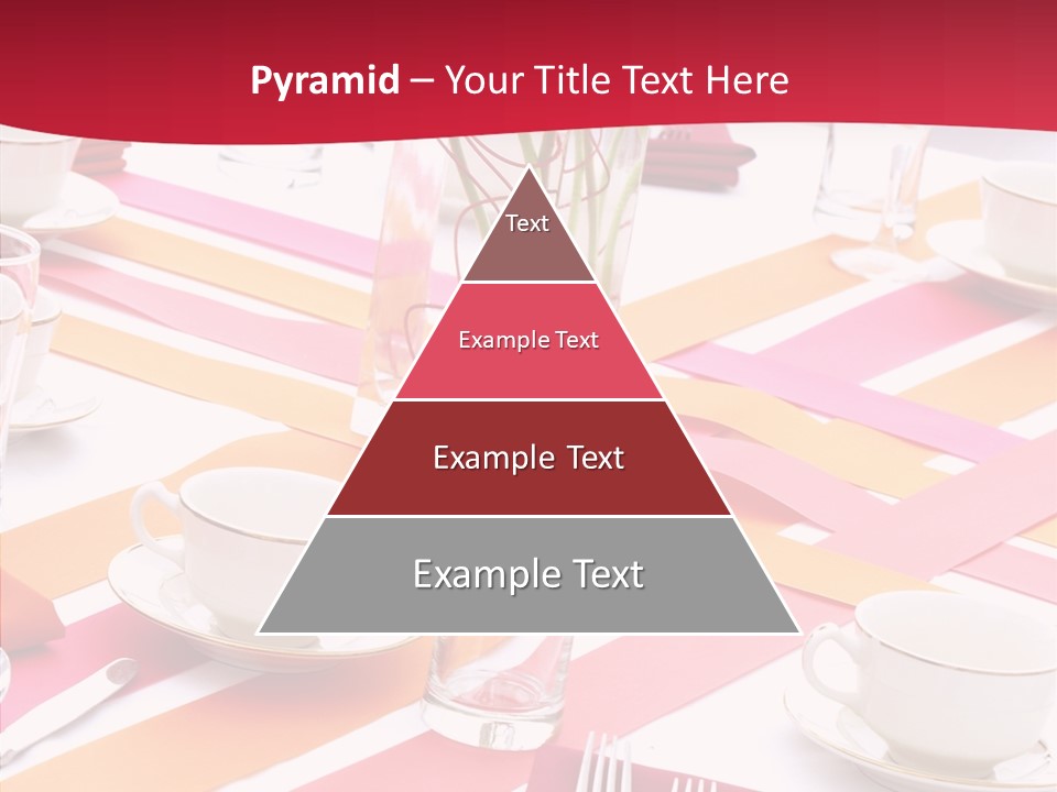 Pink Restaurant Table PowerPoint Template