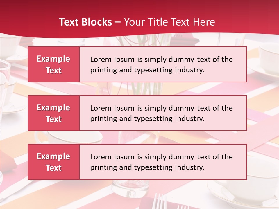 Pink Restaurant Table PowerPoint Template