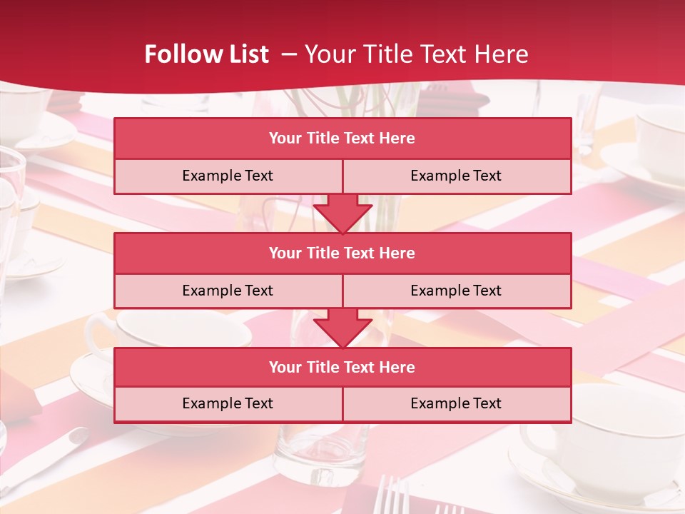 Pink Restaurant Table PowerPoint Template