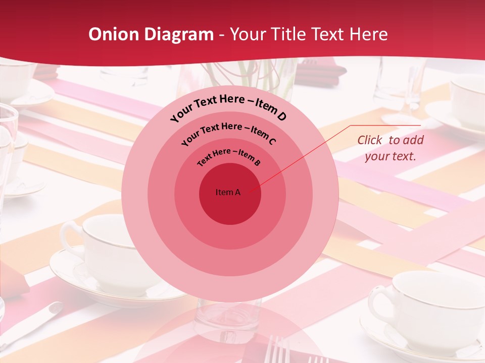 Pink Restaurant Table PowerPoint Template