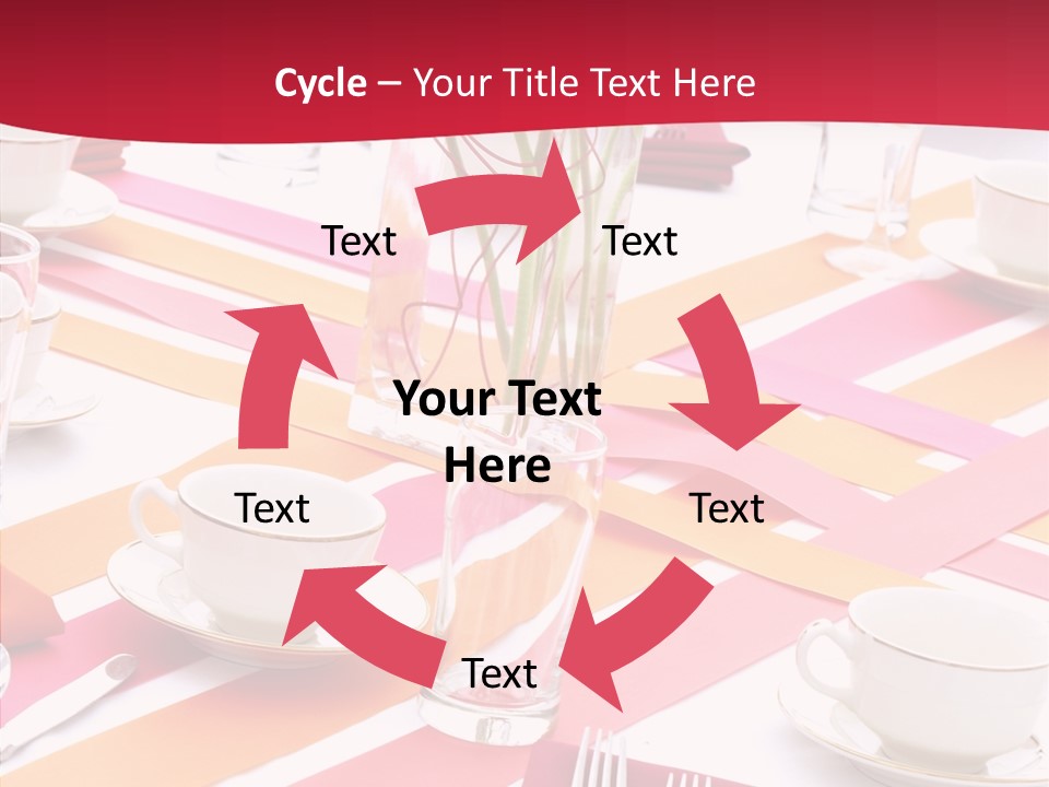 Pink Restaurant Table PowerPoint Template