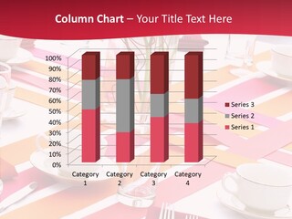 Pink Restaurant Table PowerPoint Template