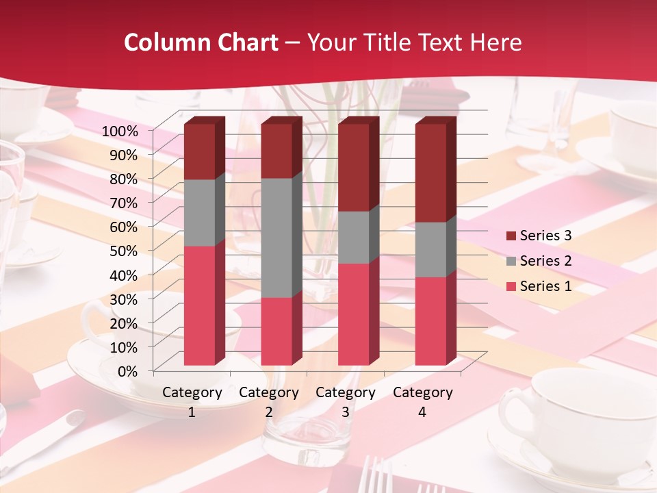 Pink Restaurant Table PowerPoint Template