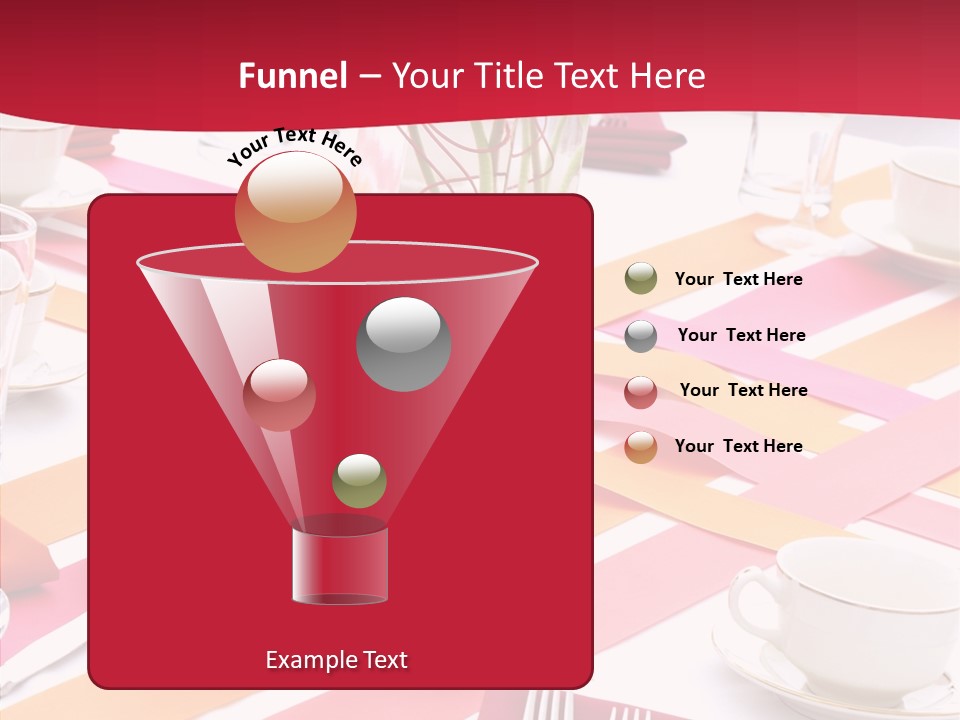 Pink Restaurant Table PowerPoint Template