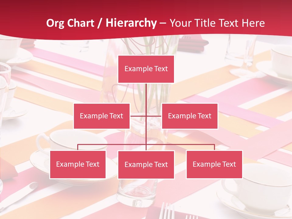 Pink Restaurant Table PowerPoint Template