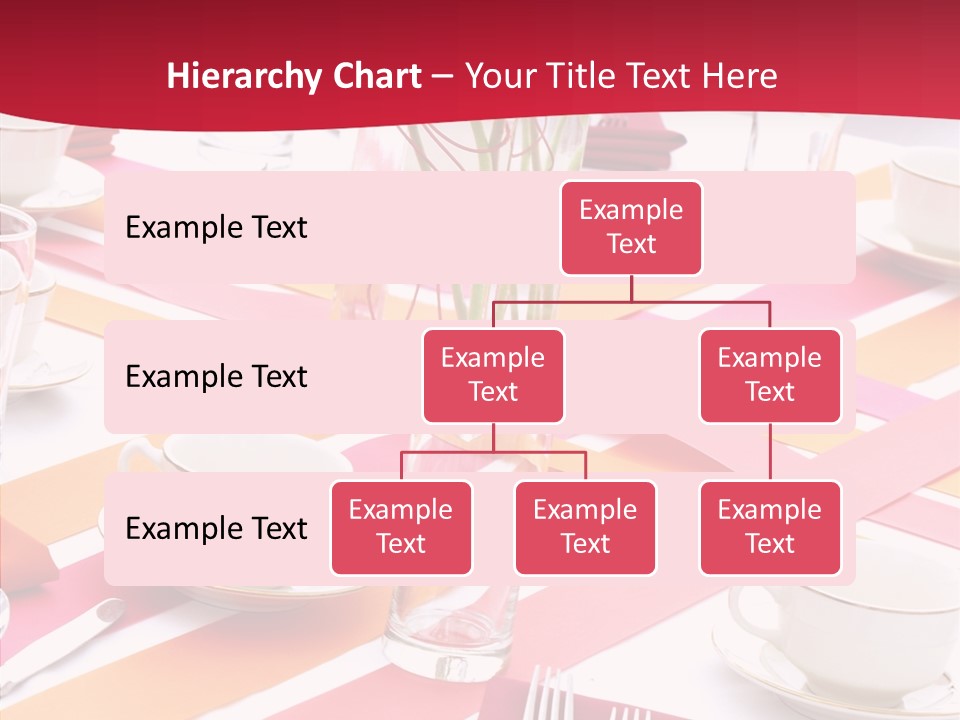 Pink Restaurant Table PowerPoint Template