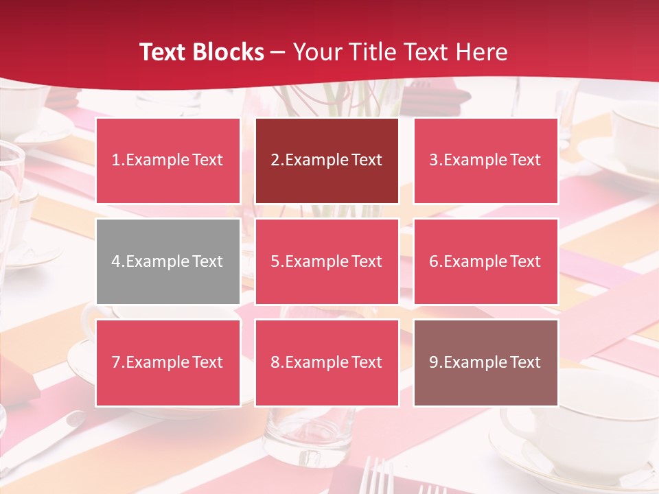 Pink Restaurant Table PowerPoint Template