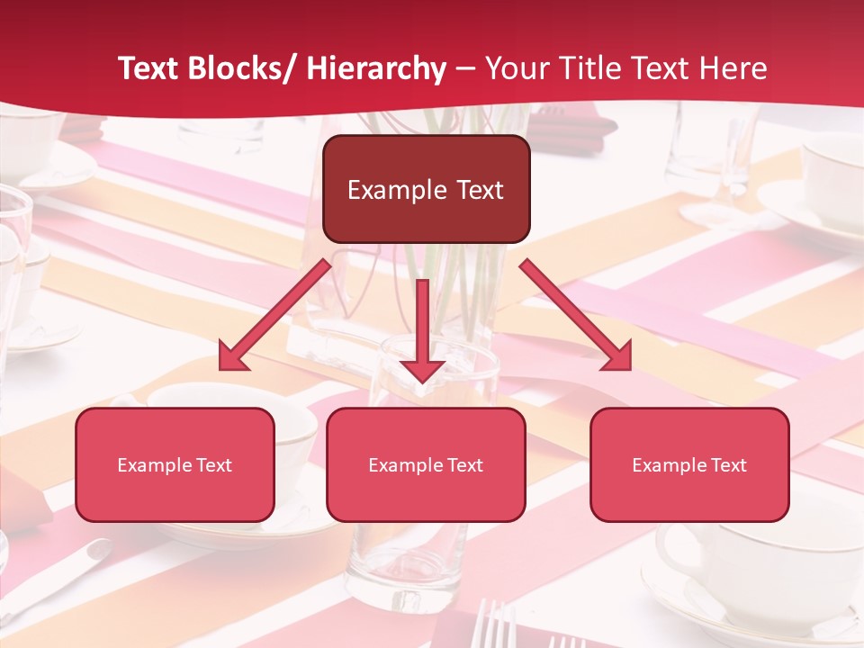 Pink Restaurant Table PowerPoint Template