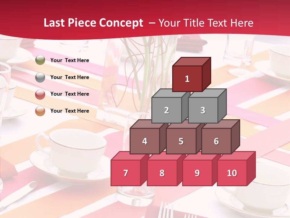 Pink Restaurant Table PowerPoint Template