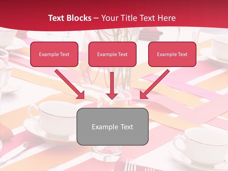 Pink Restaurant Table PowerPoint Template