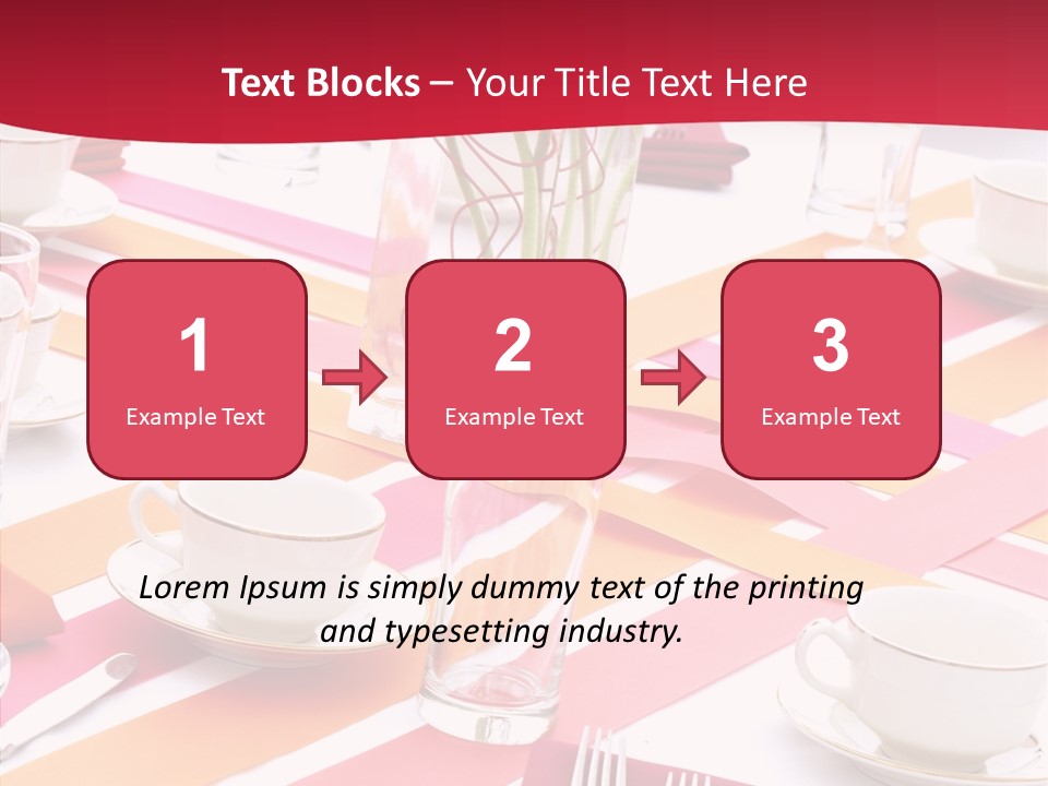 Pink Restaurant Table PowerPoint Template