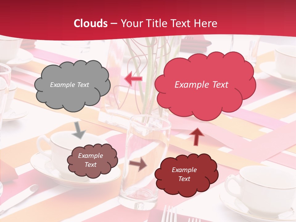 Pink Restaurant Table PowerPoint Template