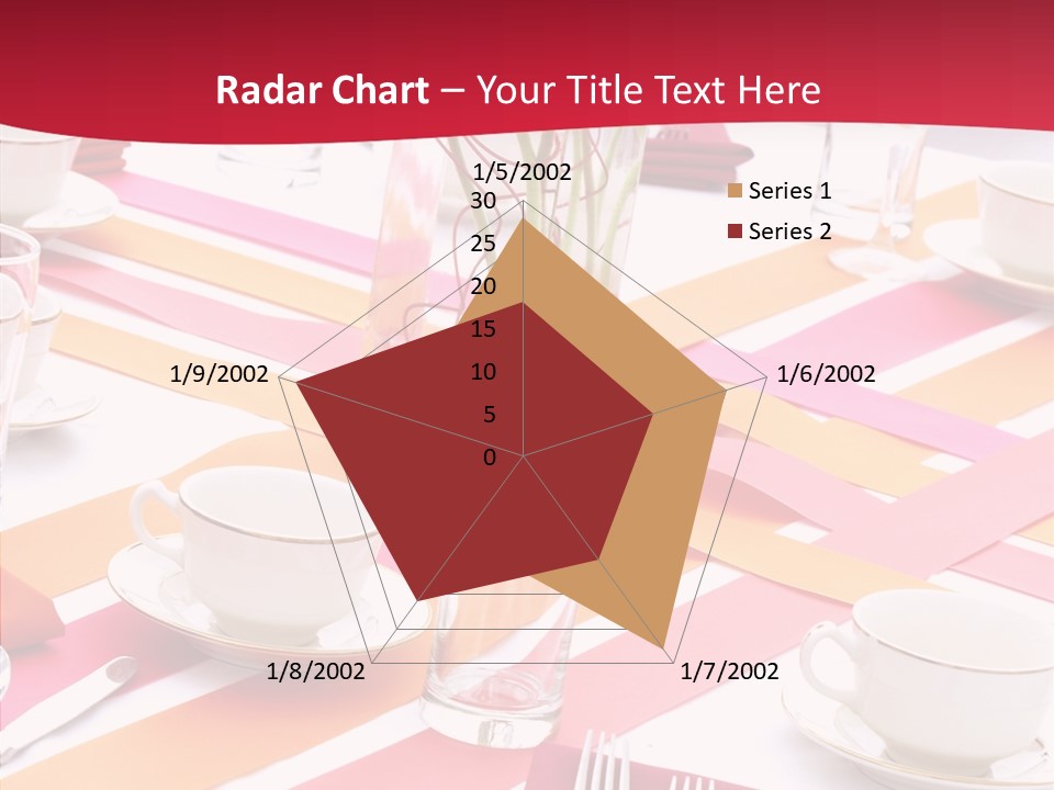 Pink Restaurant Table PowerPoint Template