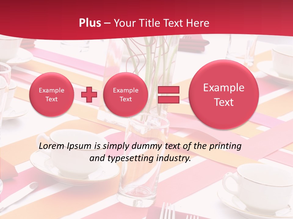 Pink Restaurant Table PowerPoint Template