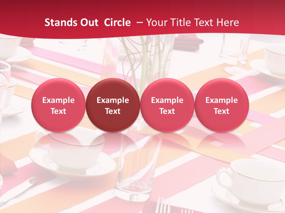 Pink Restaurant Table PowerPoint Template