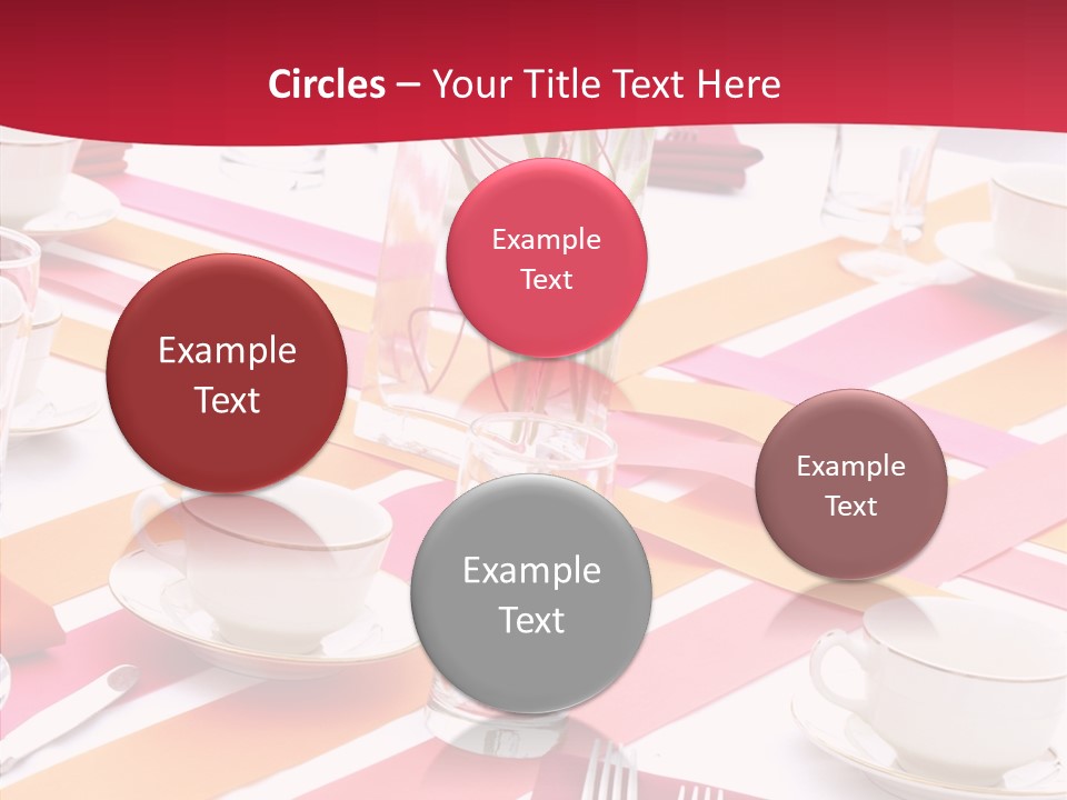 Pink Restaurant Table PowerPoint Template